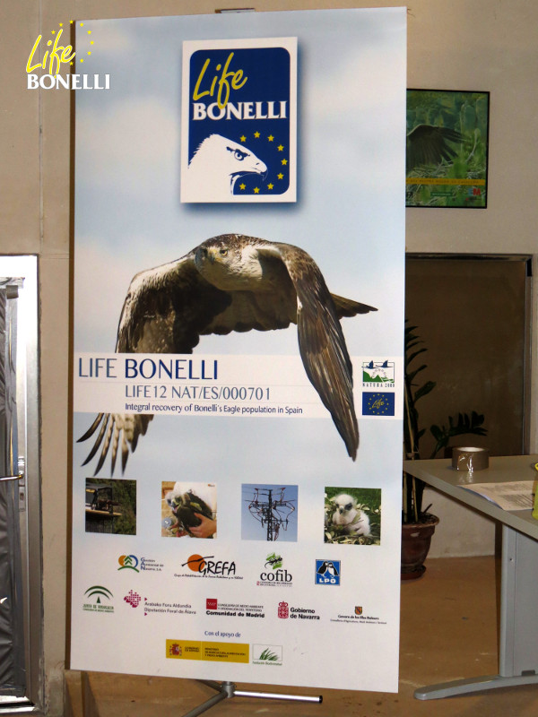 Uno de los carteles de Life Bonelli en GREFA